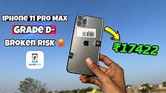 Unboxing iphone 11 Pro Max 64gb ₹17422🤯| grade D- | Refurbished iphone | Cashify Supersale | Review