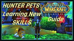 WoW Classic HUNTER PETS Guide - How to learn BITE and CLAW rank 2