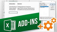 How to Install and Use Excel Add-Ins | Add-Ins Tutorial