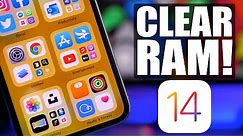 How To Clear iPhone RAM Memory - iOS 14 !