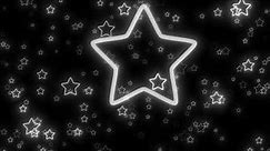 【4K】❤Neon Light White Stars Flying Star Background Video Loop❤【Background】【Wallpaper】