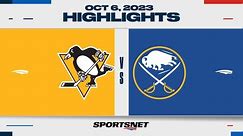 NHL Pre-Season Highlights | Penguins vs. Sabres - October 6, 2023