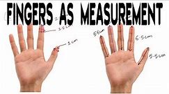 Your Fingers as Measurement- Very helpful in Measuring body structures approaximately
