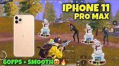 iPhone 11 Pro Max😍 60Fps + Smooth Gameplay 4 Fingers Test 2023 | PUBG MOBILE