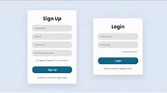 How to make Login and Sign up Form with HTML and CSS | Login & Sign up form HTML and CSS