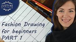 How to draw | TUTORIAL | Fashion drawing for beginners #1 | Justine Leconte