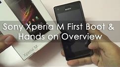 Sony Xperia M First Boot Sim Install & Hands on Overview