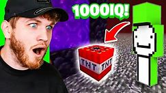 Minecraft Noobs React to 1000IQ Dream Moments