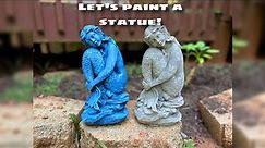 Let's Paint A Statue- Ep.10, Blue Finish on Mermaid