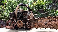 Restoration old rusty gasoline ChainSaw | Restoring 2-Stroke Petrol Chain Saw