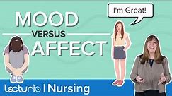 Mood vs Affect | What is a Mood Episode? | Mental Health | Lecturio Nursing