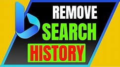 HOW TO REMOVE SEARCH HISTORY FROM BING | Simple Steps to Delete Bing Search History 2021