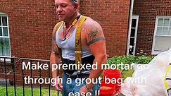 Make premixed mortar go through a grout bag with ease!!#FYP #Viral #Funnyvideo #DanTheComedian #Comedy #Satire #Mortaror #Mixing #stonemason ##BrickMason##GroutBag##Trolls##DeWaltTools##Sshutterdown