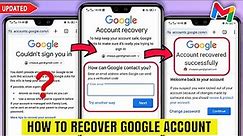 How to Recover Google Account 2024 | Google account recovery | How to recover Gmail account 2024 ID