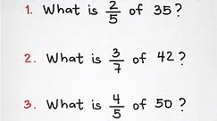 Fraction of a Number How to Find It?