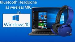 How to use Bluetooth headphone as wireless mic for Laptop or Desktop