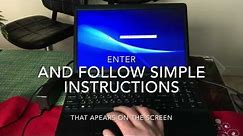How to Reset SONY VAIO Laptop to Factory Settings