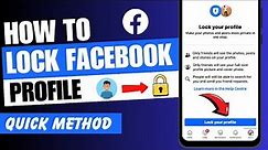 How to Lock Facebook Profile 2024 | Lock Facebook Account | Lock Facebook ID | Lock FB Profile