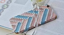 How to DIY a Fashion Washi Tape Phone Case with White Pearls D...