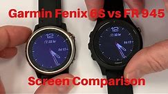 Garmin Fenix 6S vs FR 945 Size/Screen Hands On Review www.CF-Tracking.com