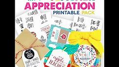 Teacher Appreciation Printable Pack