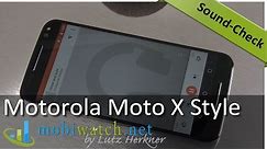 Sound-Check Motorola Moto X Style: Test of the Stereo Front Speakers