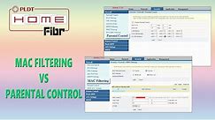 PLDT Home Fibr MAC Filtering vs Parentral Control