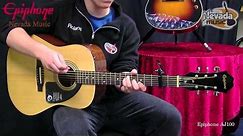 Epiphone AJ100 Acoustic Guitar Demo @ Nevada Music UK