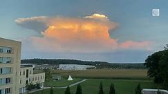 Impressive cumulonimbus cloud captured over Orillia, ON
