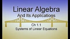 Linear Algebra & Applications Ch1.1: Linear Equations