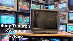Sony Trinitron KV-20V80 1998 20 inch S-Video CRT TV Overview Retro Gaming Calibration Vintage