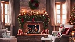 Merry Christmas Fireplace Ambiance - Merry Christmas Screensaver - Happy Holiday Screensaver - HD -