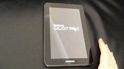 Samsung Galaxy Tab 2 7.0 Startup and Shutdown