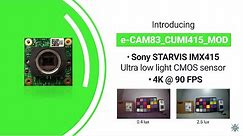 4K Sony STARVIS IMX415 Low Light MIPI Camera Module | Streaming 4K @ 90fps | e-con Systems