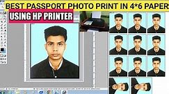 How To Print Passport Size Photo In 4*6 Photo paper Using Photoshop|4*6 Passport Photo Print In Hp