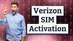 How do I manually activate a Verizon SIM card?