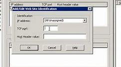 Creating an IIS website on windows 2003 server