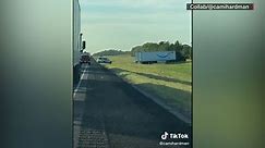 Amazon truck creates its own exit off interstate
