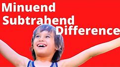 One step find the difference Minuend Subtrahend Difference. Subtraction Terminology.