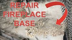 Repair Cracked or Broken Fireplace | Base Repair with Furnace Cement | How to Fix Damaged Fireplace