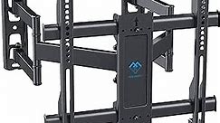 PERLESMITH Corner TV Wall Mount Bracket for 26-60 inch LED LCD Flat Curved Screen TVs up to 99 lbs, Full Motion Corner TV Mount with Dual Articulating Arms, Swivel, Tilt, Extension, Max VESA 400x400mm