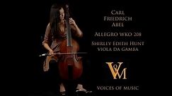 Carl Friedrich Abel: Allegro in D Minor WKO 208; Shirley Edith Hunt, viola da gamba
