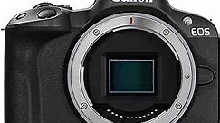 Canon EOS R50 Mirrorless Vlogging Camera (Body Only/Black), RF Mount, 24.2 MP, 4K Video, DIGIC X Image Processor, Subject Detection & Tracking, Compact, Smartphone Connection, Content Creator