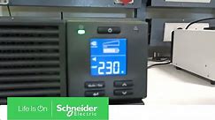 How to Initiate Battery Self Test in UPS SRV1KL-IN Through Display | Schneider Electric Support