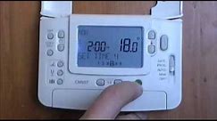 Honeywell CM907 Digital Programmable Room Thermostat user demonstration from AdvantageSW