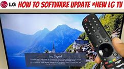 Software Update *New LG Smart TV - WebOS6
