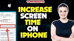 How to increase screen time on iphone ANY iphone 2024