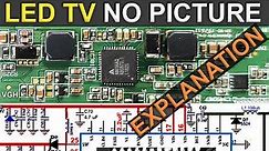 LED TV NO PICTURE | DC to DC Converter Explanation & Short Circuit Repair | 6861AAQ Voltage