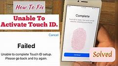 How To Fix Touch ID Not Working Iphone,Complete Touch ID Failed,Fingerprint not working,