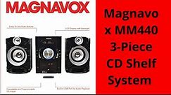 Magnavox MM440 3 Piece CD Shelf System with Digital PLL FM Stereo Radio